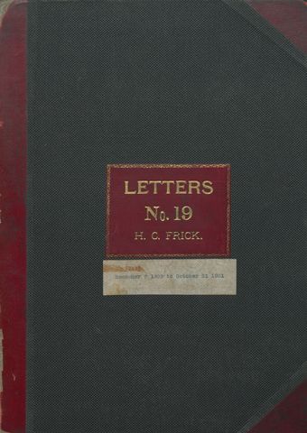 Letterpress Copybook, Vol. 19, 1900-1901